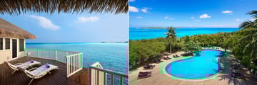 Cinnamon Dhonveli Maldives, Chaavana Spa Balcony and Main Pool