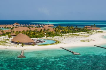 Aerial view of Cinnamon Velifushi Maldives