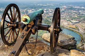 Civil War era cannon in Chattanooga, Tennessee