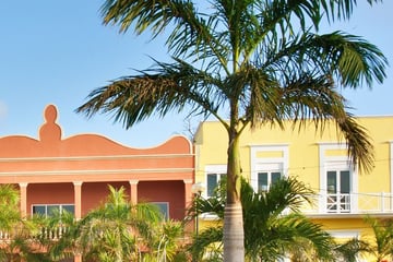 Clock tower at Plaza del Sol