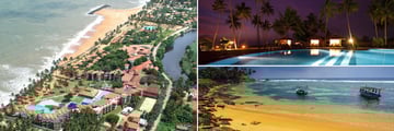 Club Dolohin aerial, pool & golden beach