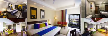 Club Hotel Dolphin, Waikkal, (clockwise from top left): Superior Room, Superior Sea View Room, Superior Room Bathroom, Junior Suite Bedroom and Sitting Room