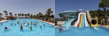 Main pool and aqua park at Club Tuana Fethiye