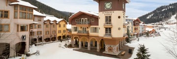 Coast Sundance Lodge, Exterior of Lodge in Winter