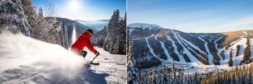 Coast Sundance Lodge, Skiing and Aerial View of Sun Peaks Resort in Winter