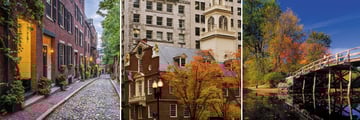 Cobblestone Streets, The Freedom Trail & Concord Bridge, Boston 