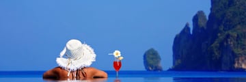 All-Inclusive cocktails whilst relaxing in an infinity pool