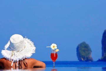 All-Inclusive cocktails whilst relaxing in an infinity pool