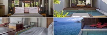 Top: Island Villas, Bottom: Water Villas at Coco Bodu Hithi