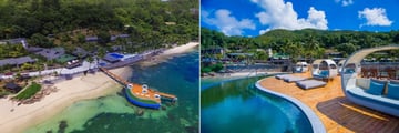 Coco de Mer Hotel & Black Parrot Suites, Aerial View of Resort and Jetty