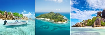Coco Island, St Anne Marine Park island & Anse Source D'Argent Beach, La Digue 