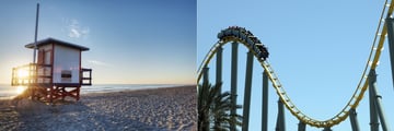 Cocoa Beach and Rollercoaster, Orlando