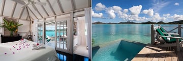 Cocobay Resort, Chattel House Interior and Plunge Pool and Deck