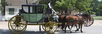 Colonial carriage rides in Williamsburg