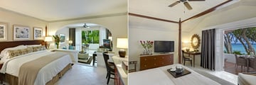 garden view junior suite and ocean view room at Colony Club by Elegant Hotels