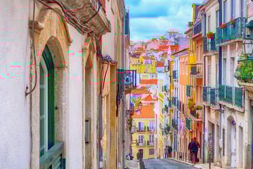Colourful Lisbon in Portugal