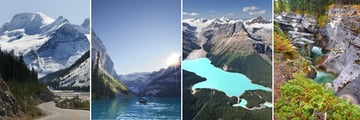 Scenery of the Columbia Icefield, Lake Louise, Peyto Lake & Maligne Canyon in Jasper