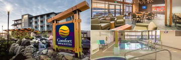 Comfort Inn & Suites Campbell River, Exterior, Breakfast Area and Indoor Pool and Hot Tub