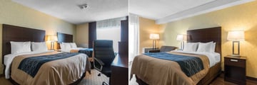 Spacious Room with Two Queen Beds and Guestroom with Sleeper Sofa at Comfort Inn