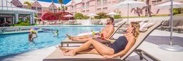 Family enjoying the pool at Comfort Suites Paradise Island