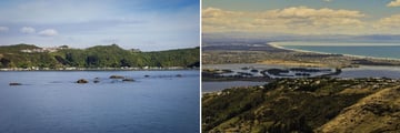 Cook Strait & Aerial View of Christchurch