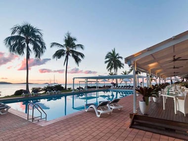 Pool with loungers