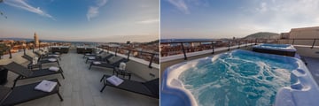 rooftop jacuzzi Cornaro Hotel