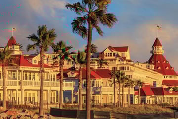 Coronado Island at sunset, California