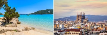 Corsica, France and Barcelona, Spain