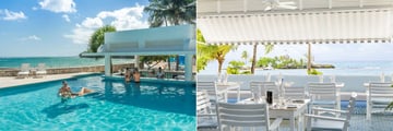 The main pool and Patio Restaurant at Couples Tower Isle