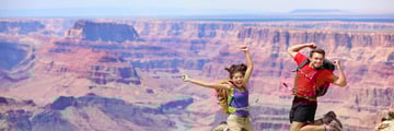 Happy couple at The Grand Canyon National Park