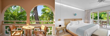 Couples Sans Souci deluxe garden suite balcony and bedroom