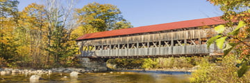 Covered bridge in North Conway, New Hampshire