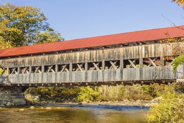 Covered bridge in North Conway, New Hampshire