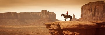 Cowboy in Monument Valley
