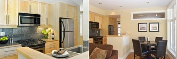 Cox Bay Beach Resort, One or Two Bedroom Beach House Kitchen and Dining Areas