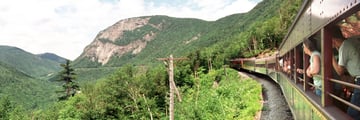 Crawford Notch train ride in the White Mountains