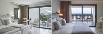 Deluxe Mountain Garden View Room and Deluxe Sea View Room at Creta Maris Resort
