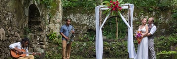 Wedding scene at Anse Chastanet