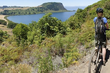 Cycling through Taupo