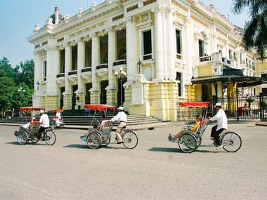 Cyclists in Hanoi