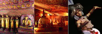 Dambulla caves and Kandy dancers