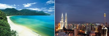 Datai Bay, Lankgawi & Kuala Lumpur City Skyline