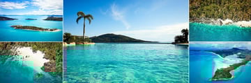 Daydream Island Resort & Spa, Aeriel Island View, Pool View, Western Shore, Whitehaven Beach and Lovers Cove