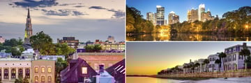 Beautiful evening views of Charleston