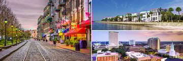Savannah, Tallahessee and Atlanta