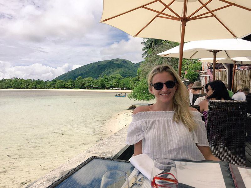 Delplace beachside restaurant, Seychelles