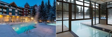 Outdoor Pool and Indoor/Outdoor Pool at Delta Hotels by Marriott Whistler Village Suites