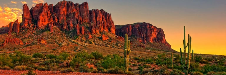 Sunset desert views in Phoenix