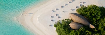 Aerial view of Dhigali Maldives